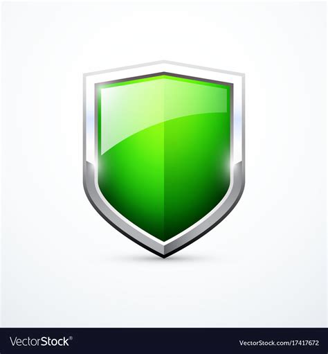 Green Shield Icon Royalty Free Vector Image Vectorstock