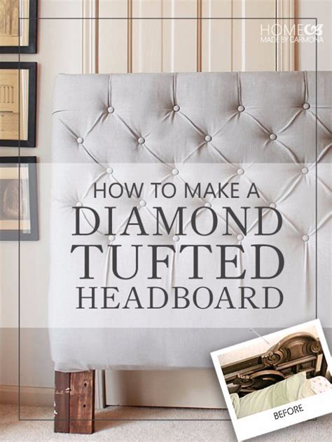 Diy Headboard Ideas Diamond Tufted Headboard Tutorial Easy And