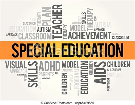 Special Education Word Cloud Collage Education Concept Background
