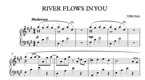River flows in you sheet music by yiruma. River Flows in You for piano. Sheet music and MIDI files for piano.