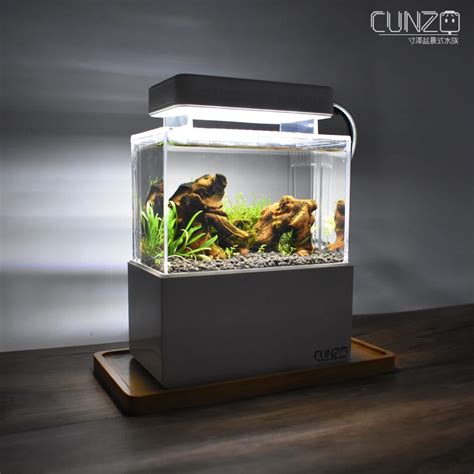 Cunzo Mini Plastic Fish Tank Portable Desktop Aquaponic Aquarium Betta