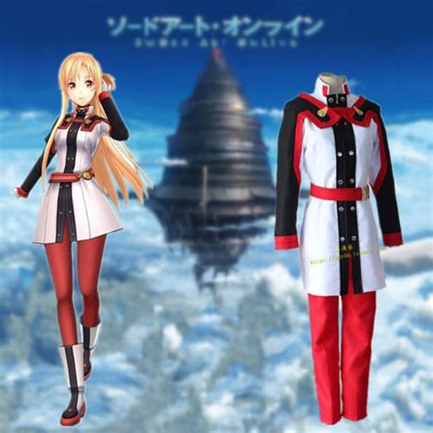 Anime Sword Art Online Yuuki Asuna Cosplay Uniform Suit Cloth For Adult