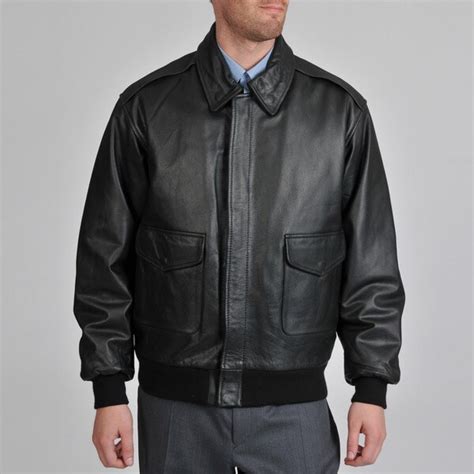 Excelled Mens Leather A 2 Bomber Jacket Overstock Shopping Big
