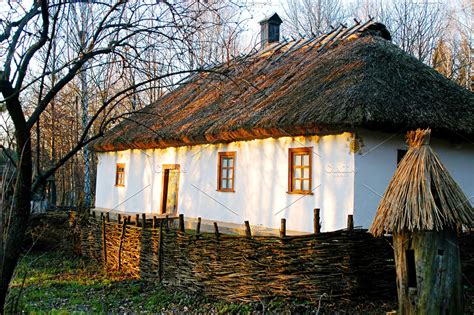 Traditional Ukrainian House High Quality Architecture Stock Photos