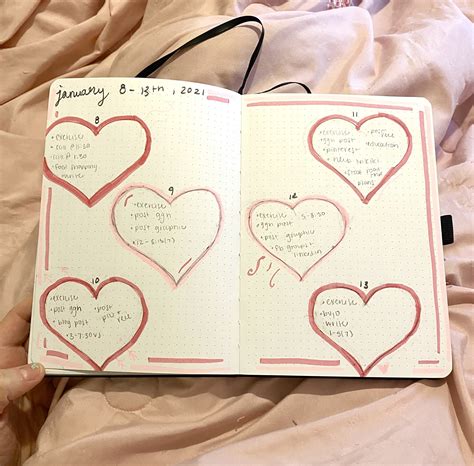 10 Heart Themed Bullet Journal Ideas — Planned In Pink