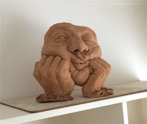 Fired Clay Sculpture Of My Dad Completed Many Years Ago For A High School Project He Enjoyed