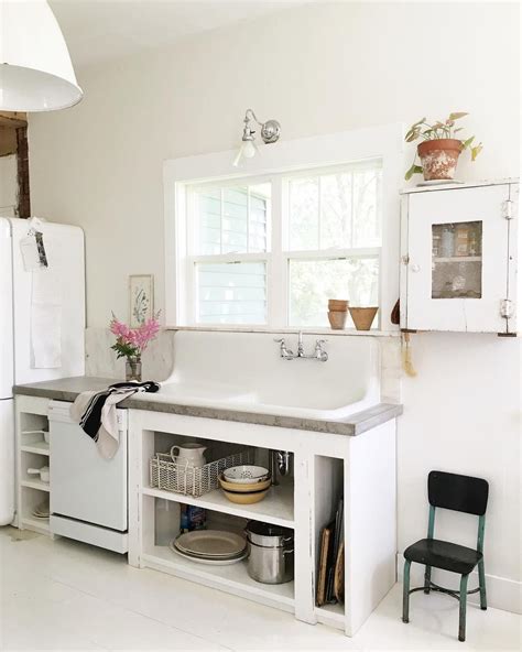 Instagram Cottage Kitchens White Vintage Tiny Kitchen