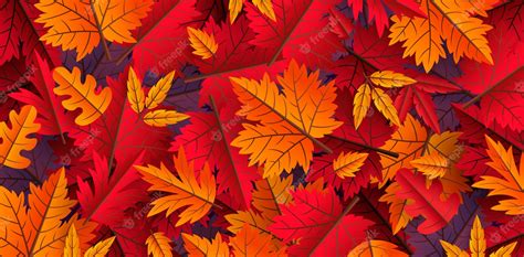 Premium Vector Autumn Leaves Background Design