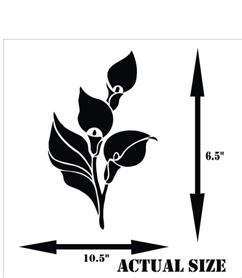 Calla Lily Stencil 65” X 105” Reusable Wall Painting Template