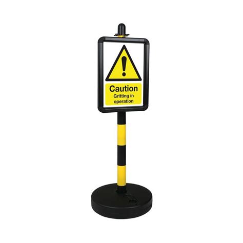 Caution Gritting In Progress Post Signs Safetybox
