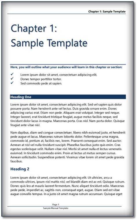 Book Template Ms Word And Pdf Format