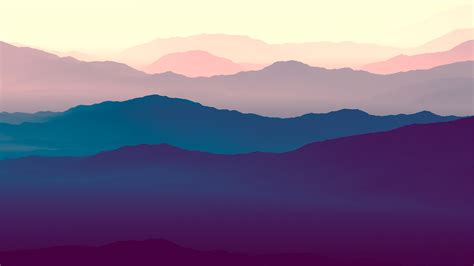 Purple Mountains Minimal 4k Wallpapers Wallpapers Hd