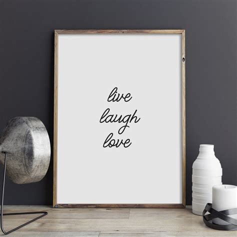 Live Laugh Love Printable Wall Art Living Room Poster Etsy