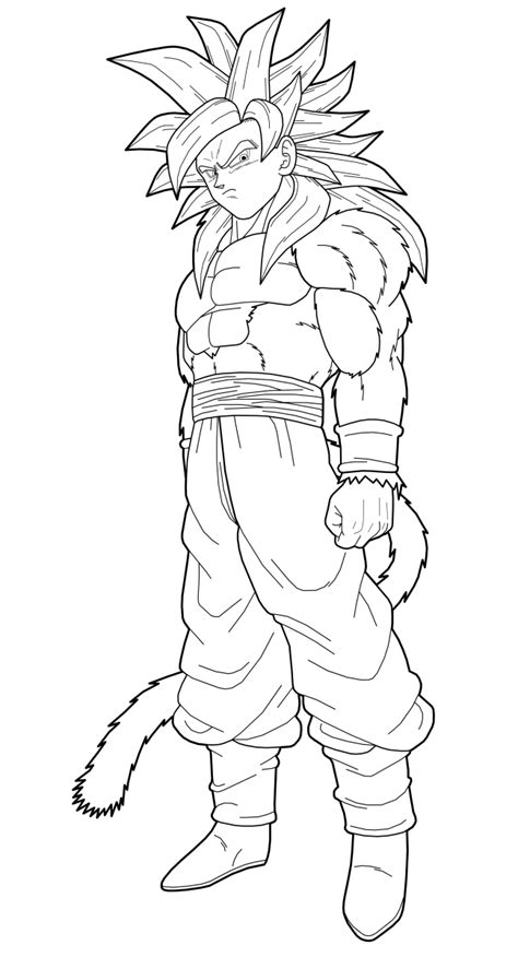 Goku Ssj4 Coloring Pages Coloring And Drawing