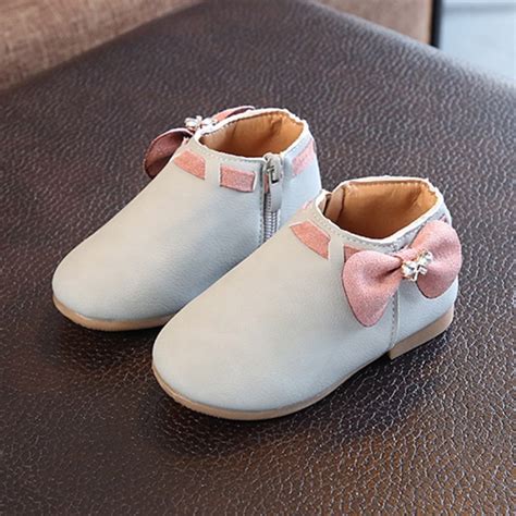 Kids Shoes Autumn Baby Girl Boots Toddler Cute Bow Tie