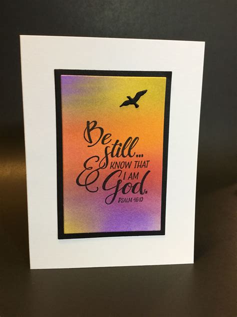 Handmade encouragement card with Impression Obsession Psalm stamp and Impression Obsession Sea ...