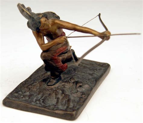 Vienna Bronze Carl Kauba Style Native American Hunting Red Indian Bow Arrow 1910 At 1stdibs