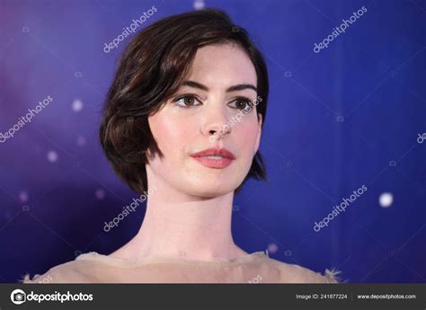 American Actress Anne Hathaway Attends Press Conference Her New Movie