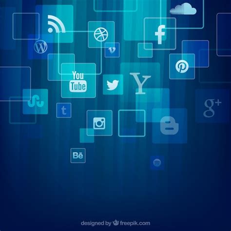 Social Media Icons Background Vector Free Download