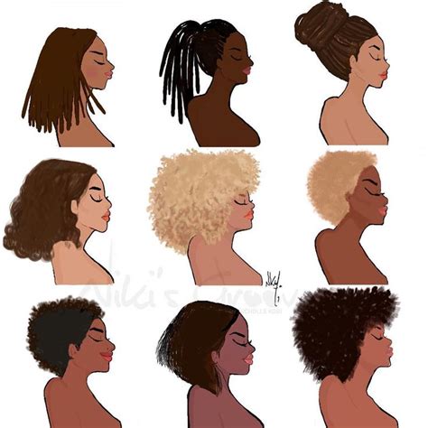 olored women profils nichollekobi illustrations blackwomanart black girl magic art black