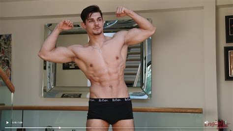 21 Year Old Ripped Muscle Dude Cristian Filotti Strips