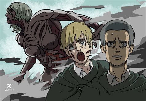 Annie Leonhart Armin Arlert And Connie Springer Artwork By Me R