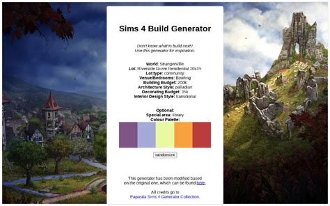 Sims 4 Build Generator