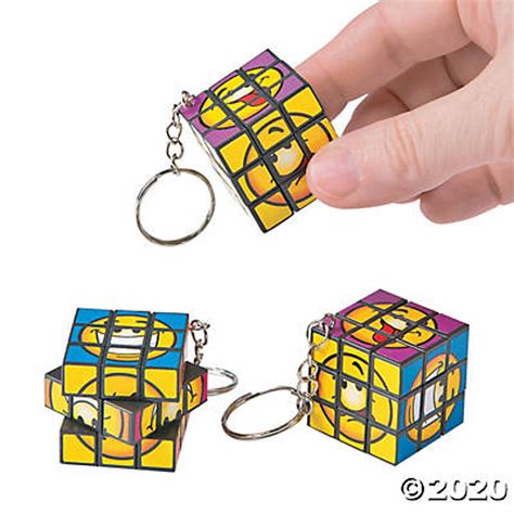 Mini Magic Cube Puzzle Keychains Double Play