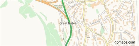 Great Malvern Vector Street Map