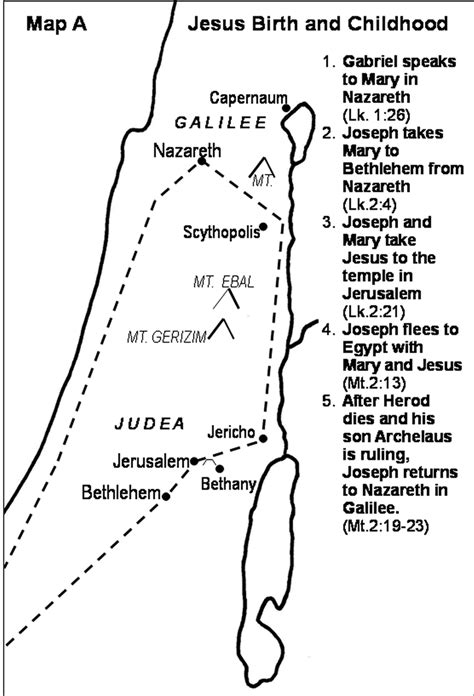 Jesus Birth And Childhood Map And Other Maps By Galyn Wiemers