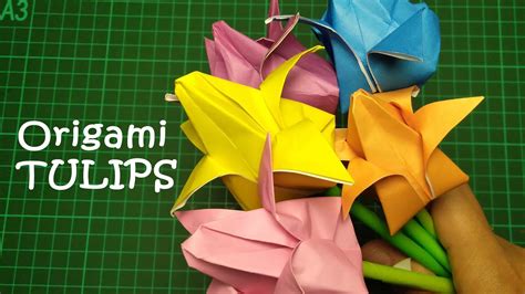 Origami Tulips How To Make Origami Tulip Step By Step Youtube