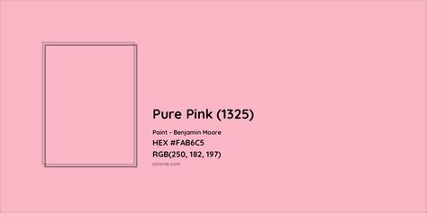 Benjamin Moore Pure Pink 1325 Paint Color Codes Similar Paints And