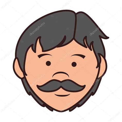 Pregunta acerca de tu tarea. Father mustache cartoon icon vector illustration — Stock ...