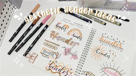 Header Ideas Aesthetic Header Title Ideas For Note Taking And