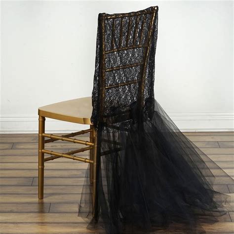 Made to guarantee that your chairs maintain their perfect condition over a long period. Lace with Tulle Tutu CHAIR COVER Wedding Reception Party ...