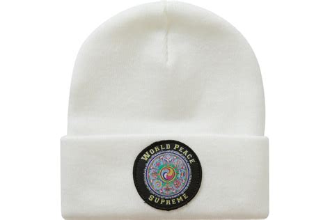 Supreme World Peace Beanie White Fw20 Us