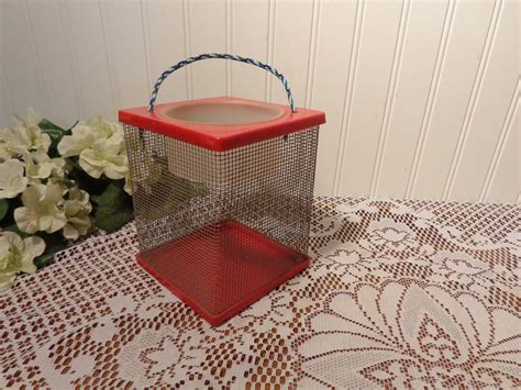 Cricket Bait Cage Wire Mesh And Plastic Live Bait Container Etsy