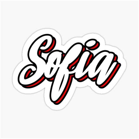 Sofia First Name Hand Lettering Design Sticker For Sale By Sulies Redbubble