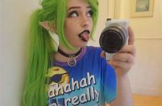 delphine belle aesthetic meme shirt cosplay girl elf tumblr anime edgy hair green rainbow offensive wheretoget emo wallpaper girls cute