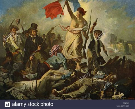 Eugène delacroix, liberty leading the people, oil on canvas, 2.6 x 3.25m, 1830 (musée du louvre, paris) speakers: 'Liberty Leading the People, 28 July 1830' - after a ...