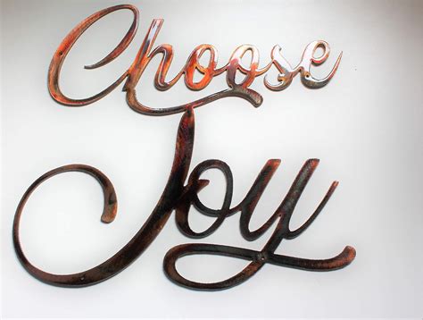 Choose Joy Metal Wall Sign Handmade Products