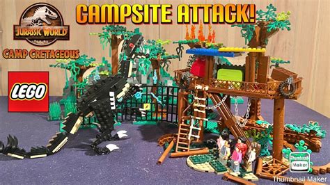 Scorpius Rex Attacks The Camp Lego Camp Cretaceous Showcase