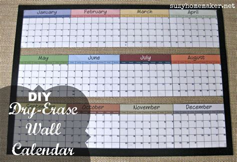 Dry Erase Erasable Yearly Calendar Qualads