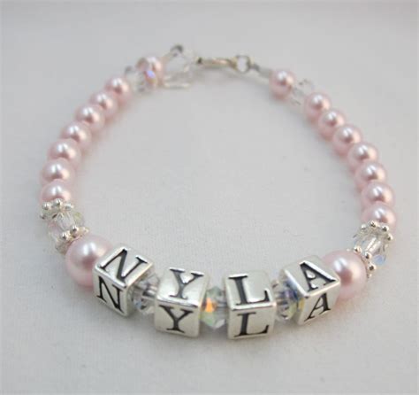 Baby Girl T Name Bracelet Sterling Silver First Birthday