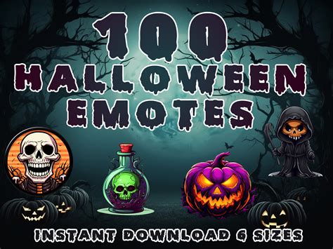 100 Twitch Emotes Halloween Pack 6 Sizes Twitch Discord Etsy