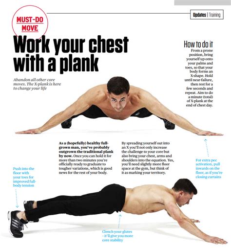 Work Your Chest With A Plank Mens Fitness Plank Position Bodyweight