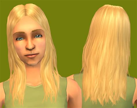 Mod The Sims Wavy Long Hair Default Custom Long Hair Styles