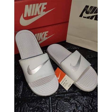 Nike Benassi Slides Unisex White Shopee Philippines