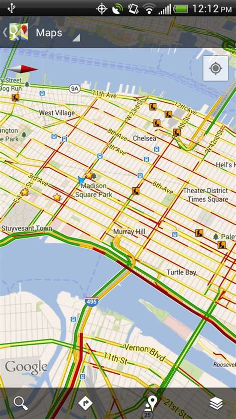Google traffic does precisely that for you; How to Customize Your Mobile Google Maps Experience