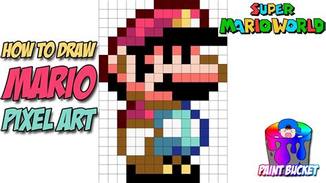 How To Draw Mario From Super Mario World 16 Bit Mario